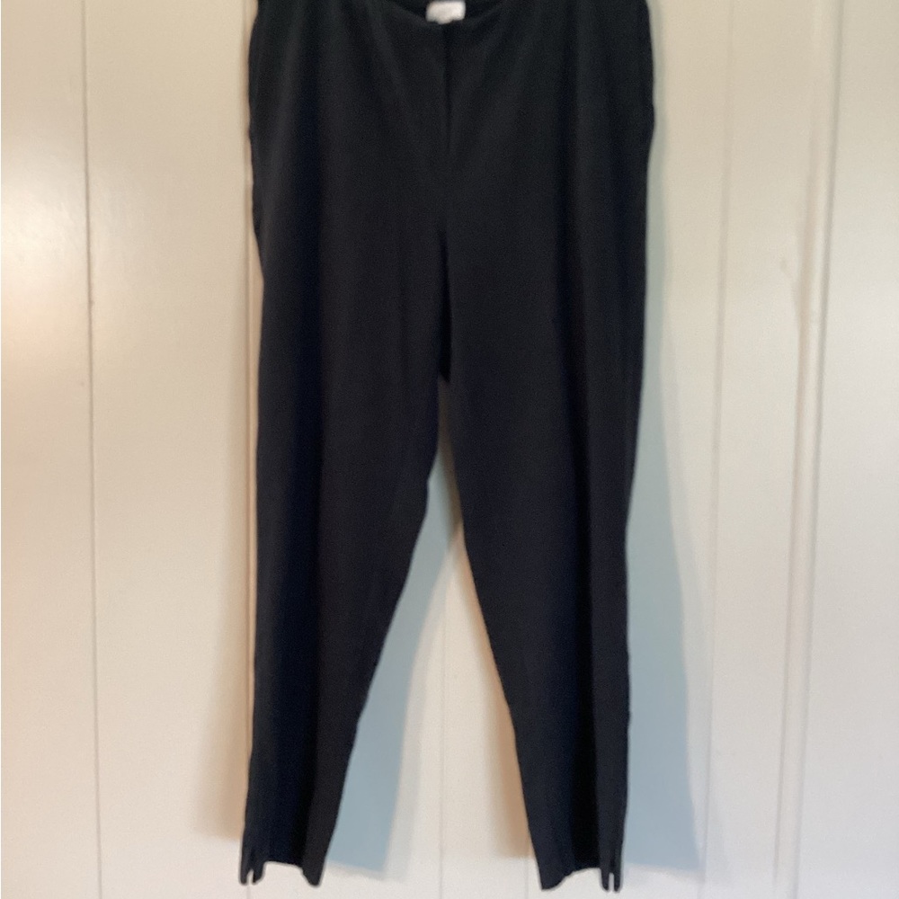 J Jill Pure Jill size XL black pants with front pockets & elastic waistband